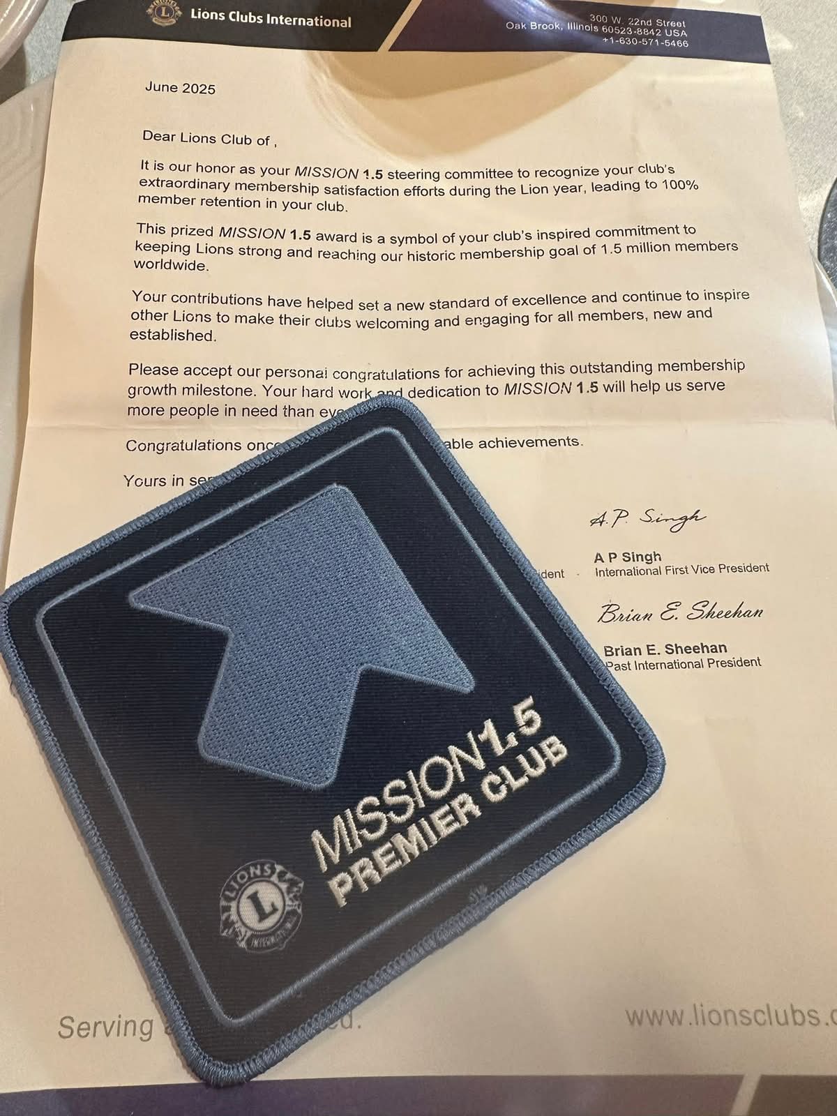Mission 1.5 Premier Club